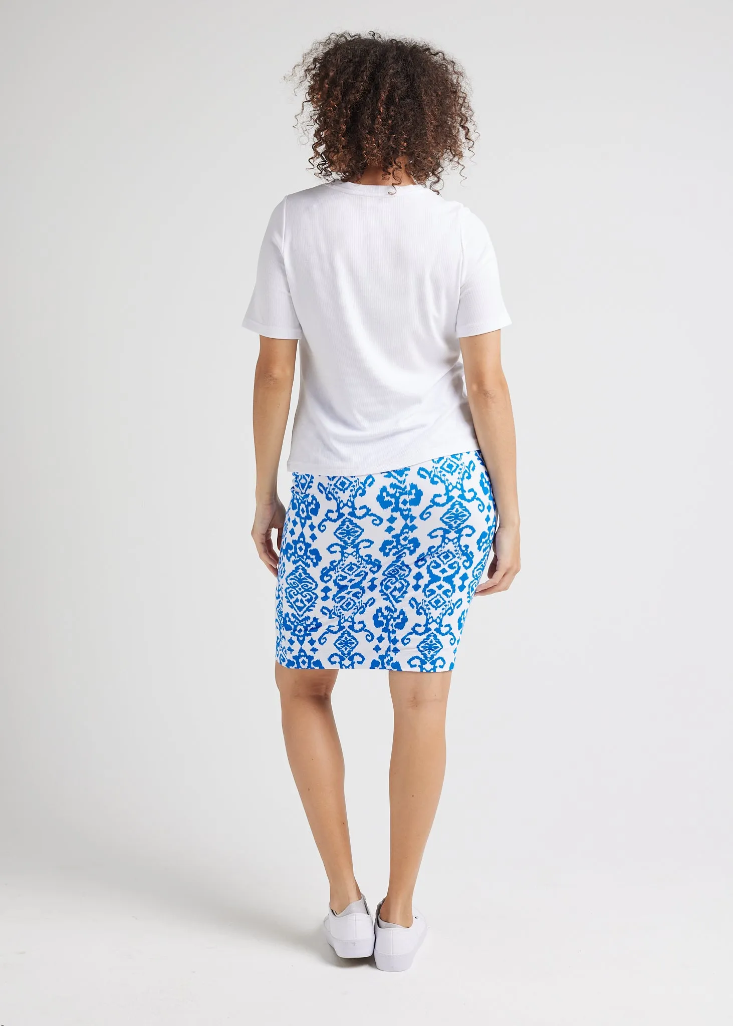 Midi Bamboo Whitney Tube Skirt - Ikat