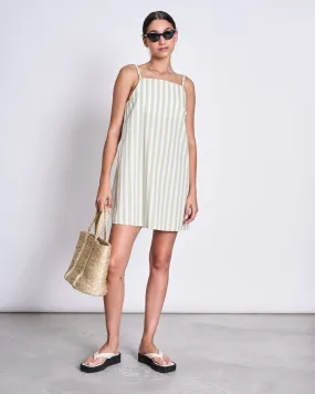 MINI DRESS ALLOA PISTACHIO STRIPED