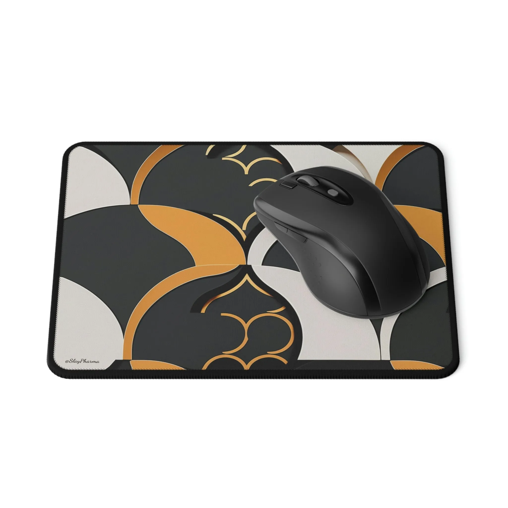 Modern Geometric Scallop Design Mouse Pad