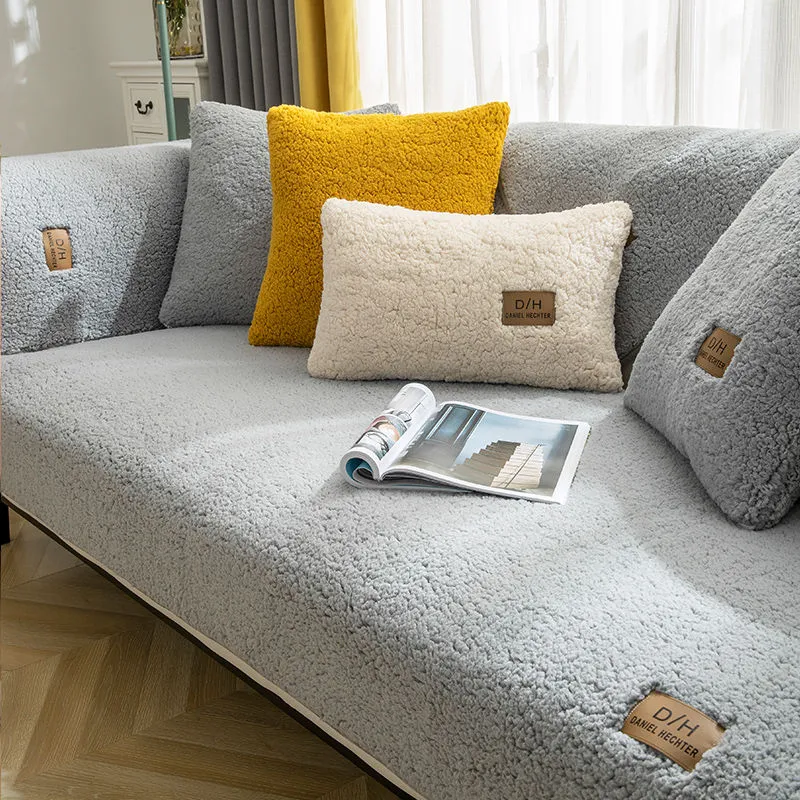 Modern Thick Plush Anti-slip Sofa Covers