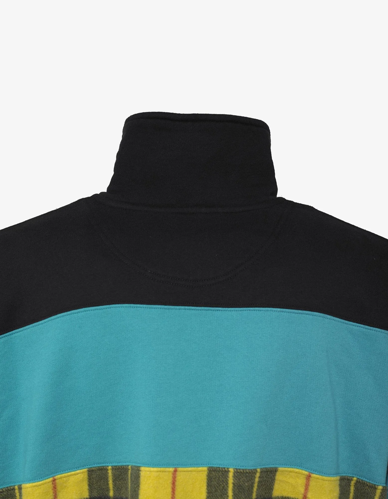 Multi-Panel Fleece & Felt Sweatshirt -