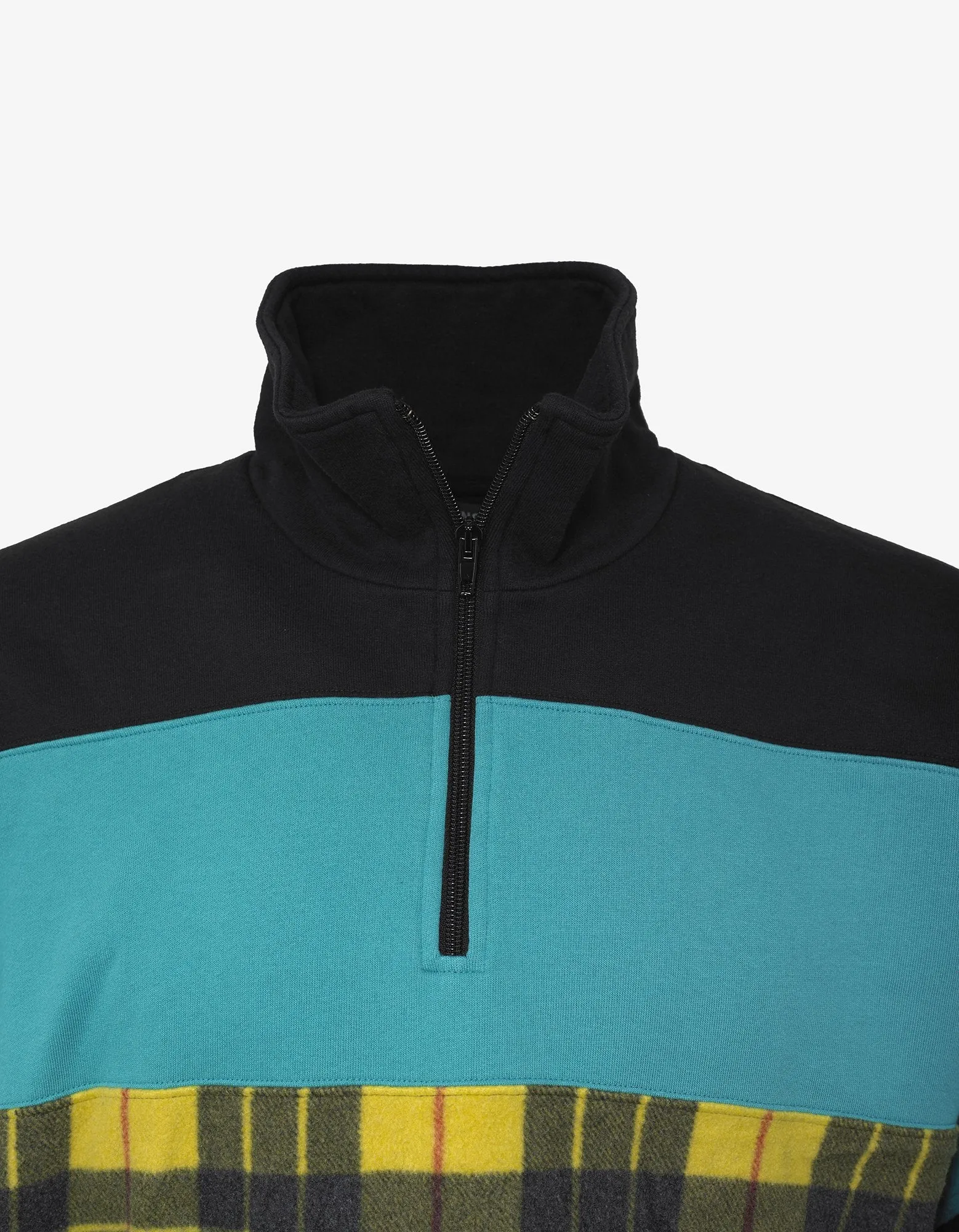 Multi-Panel Fleece & Felt Sweatshirt