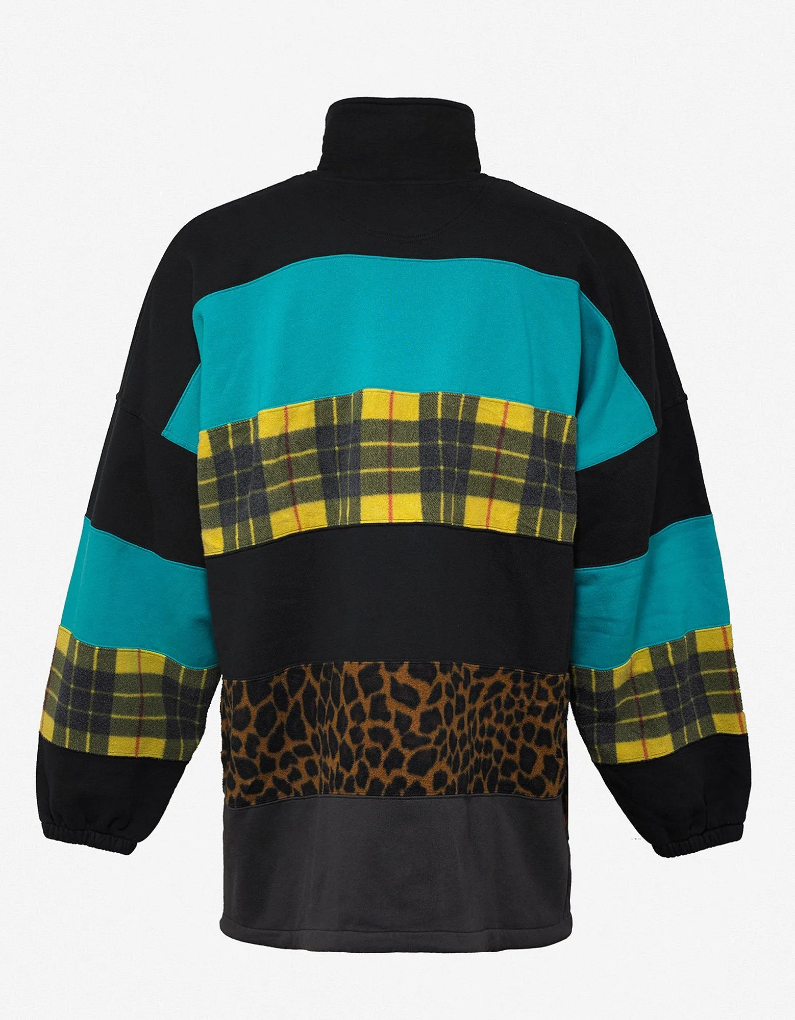 Multi-Panel Fleece & Felt Sweatshirt