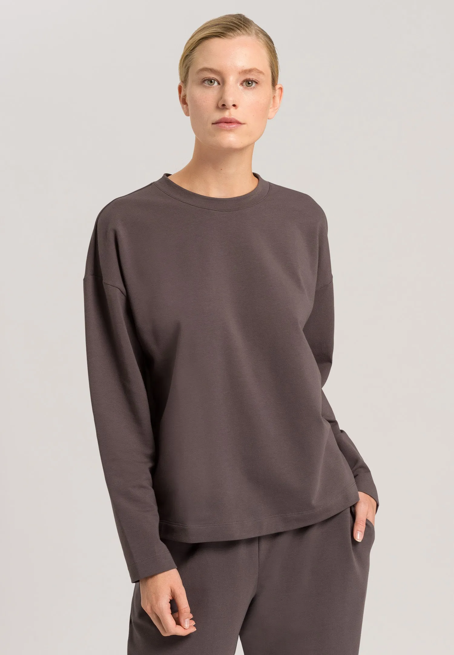 Natural Living Cotton Crewneck Pullover | Shale 78674-2119