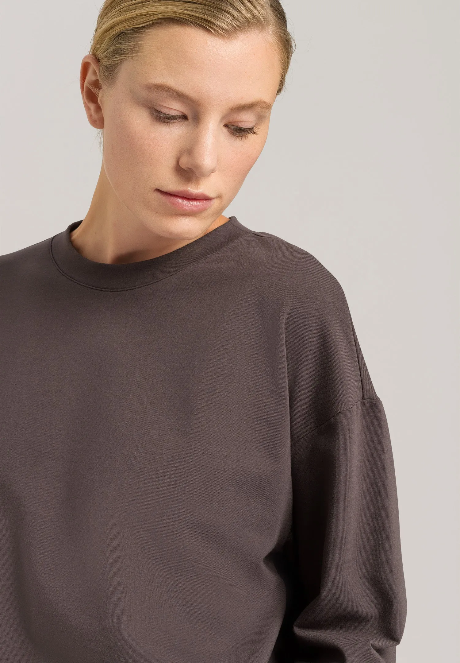 Natural Living Cotton Crewneck Pullover | Shale 78674-2119