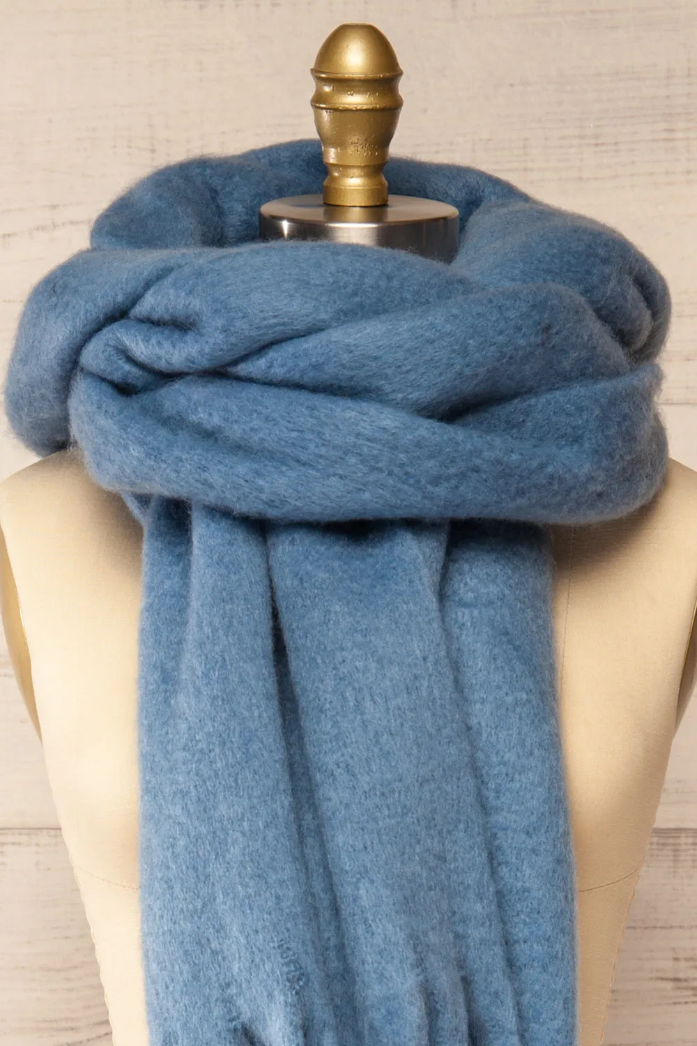 Newnham Blue | Oversized Soft Knit Scarf