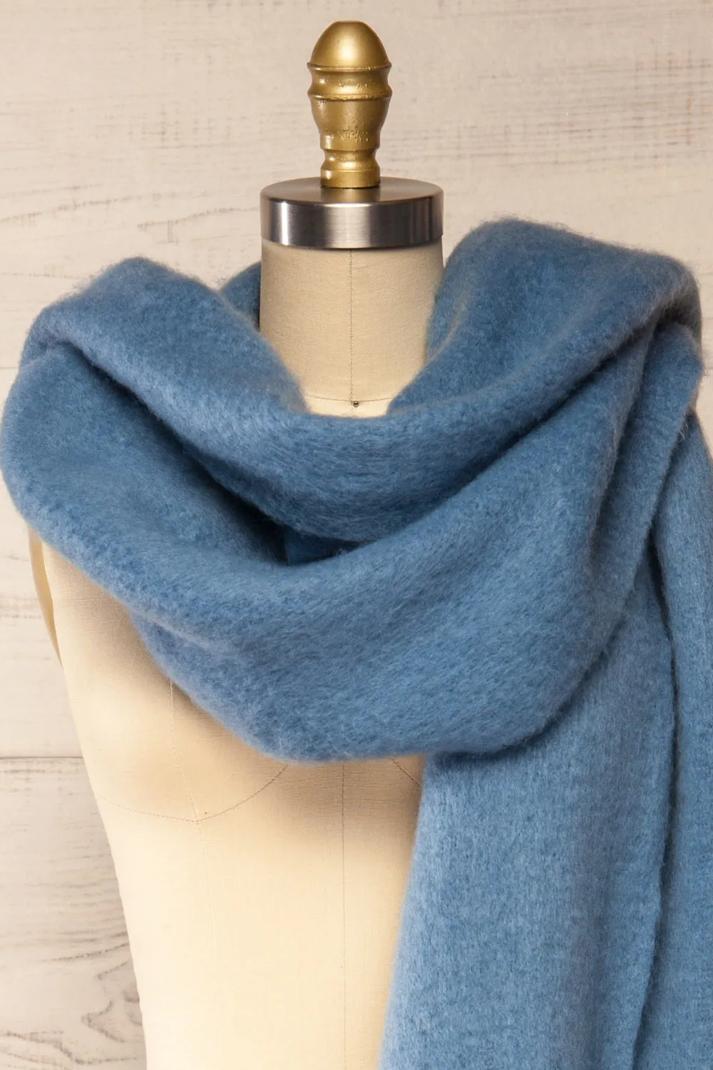 Newnham Blue | Oversized Soft Knit Scarf