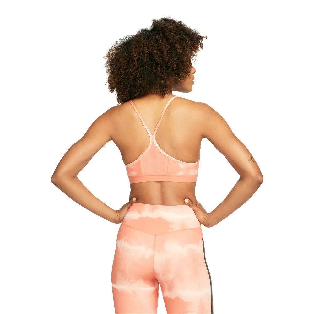 Nike Women's Dri Fit Indy Sports Bra - Peach Tie-Dye