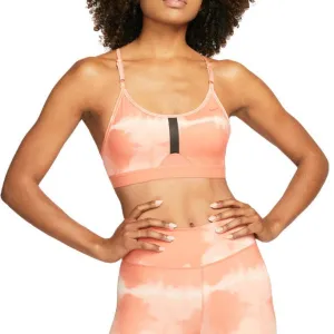 Nike Women's Dri Fit Indy Sports Bra - Peach Tie-Dye