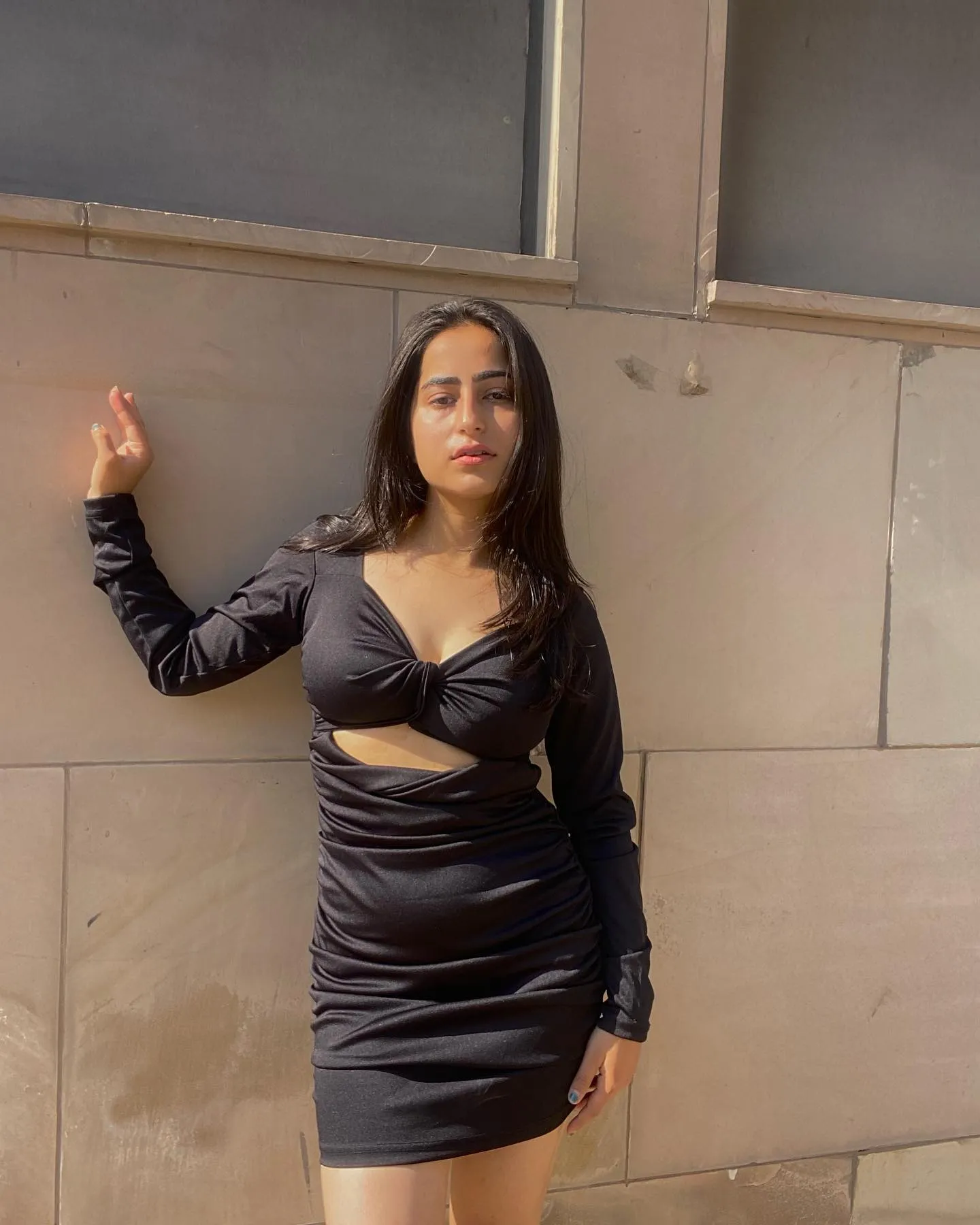 Noelle black criss cross dress