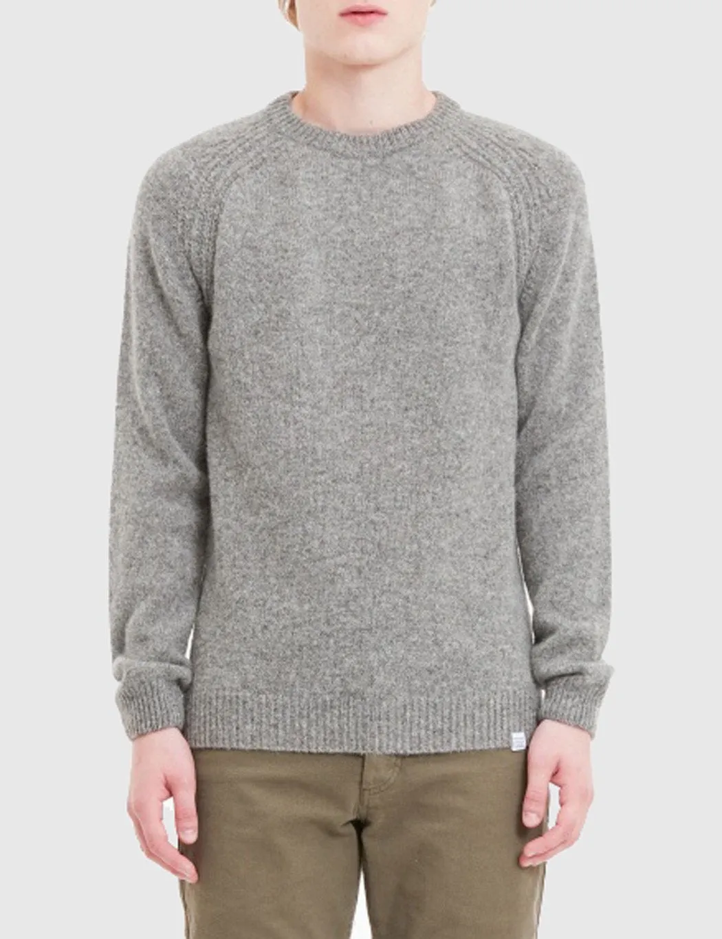 Norse Projects Birnir Shetland Jumper - Mouse Grey