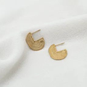 Pacman 18K Gold Stainless Steel Anti Tarnish Hoop Dangler Earring For Women