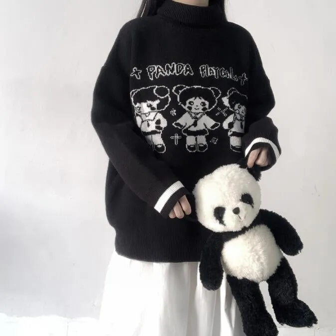 Panda Playgirl Knit Turtleneck