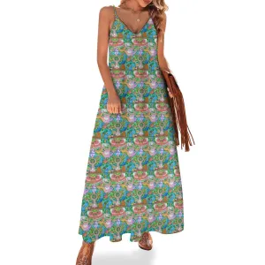 Park Map Women's Summer Slip Long Dress