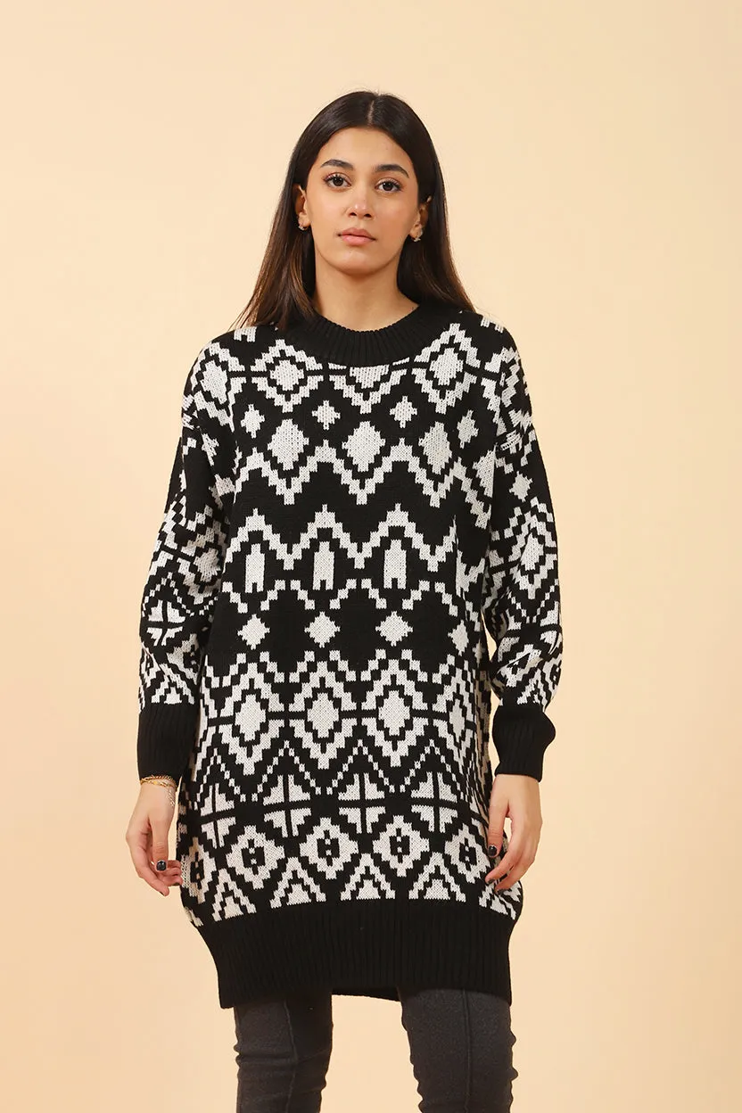 PATTERNED JUMPER DRESS