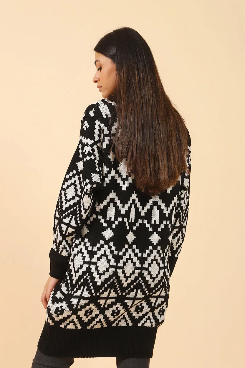 PATTERNED JUMPER DRESS