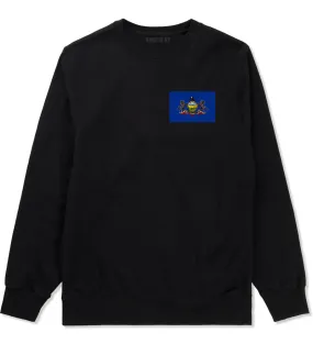 Pennsylvania State Flag PA Chest Mens Crewneck Sweatshirt