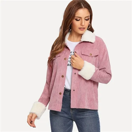 Pink Contrast Jacket