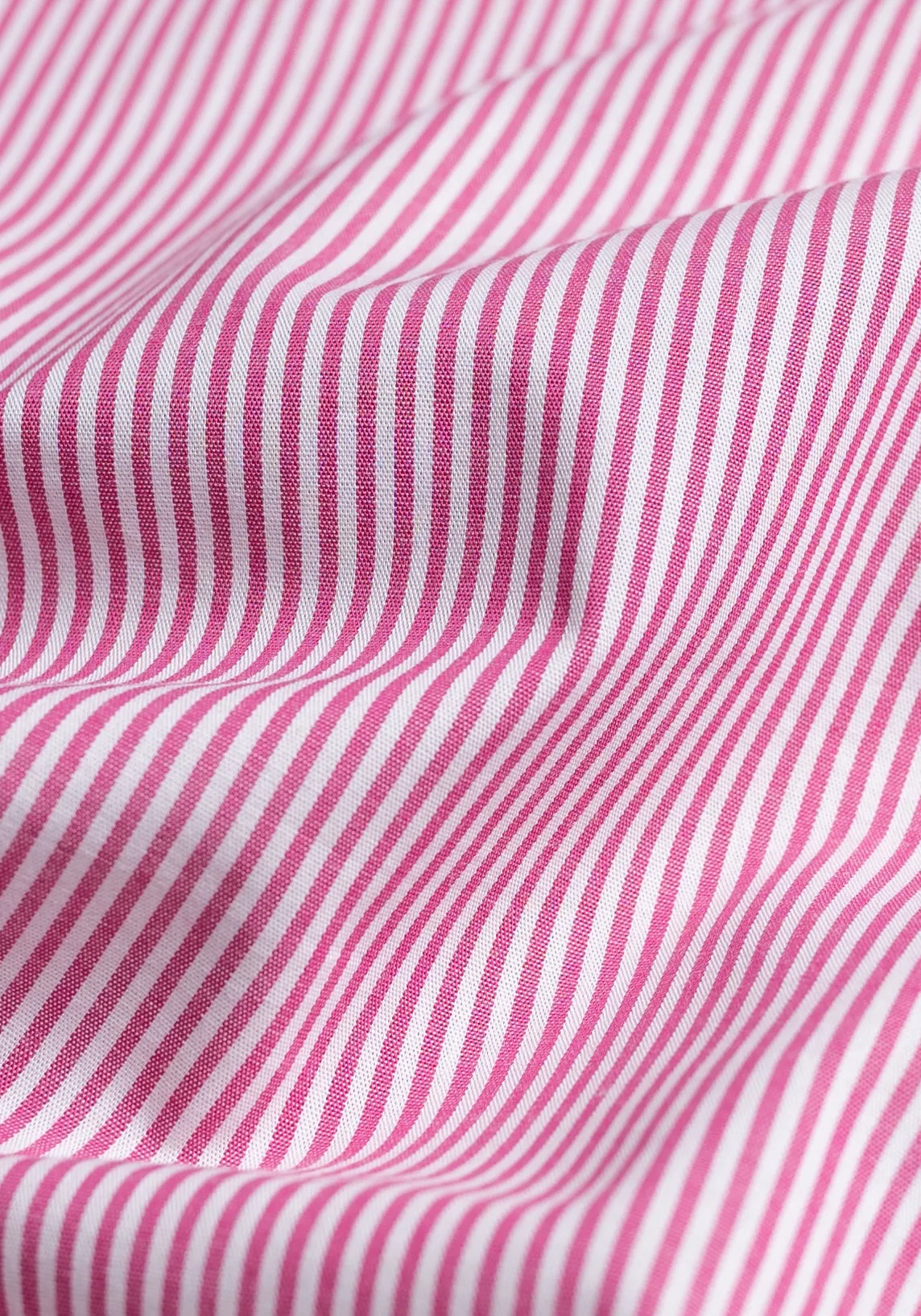 PINK NARROW STRIPES STRETCH SHIRT - WHITE PIN COLLAR