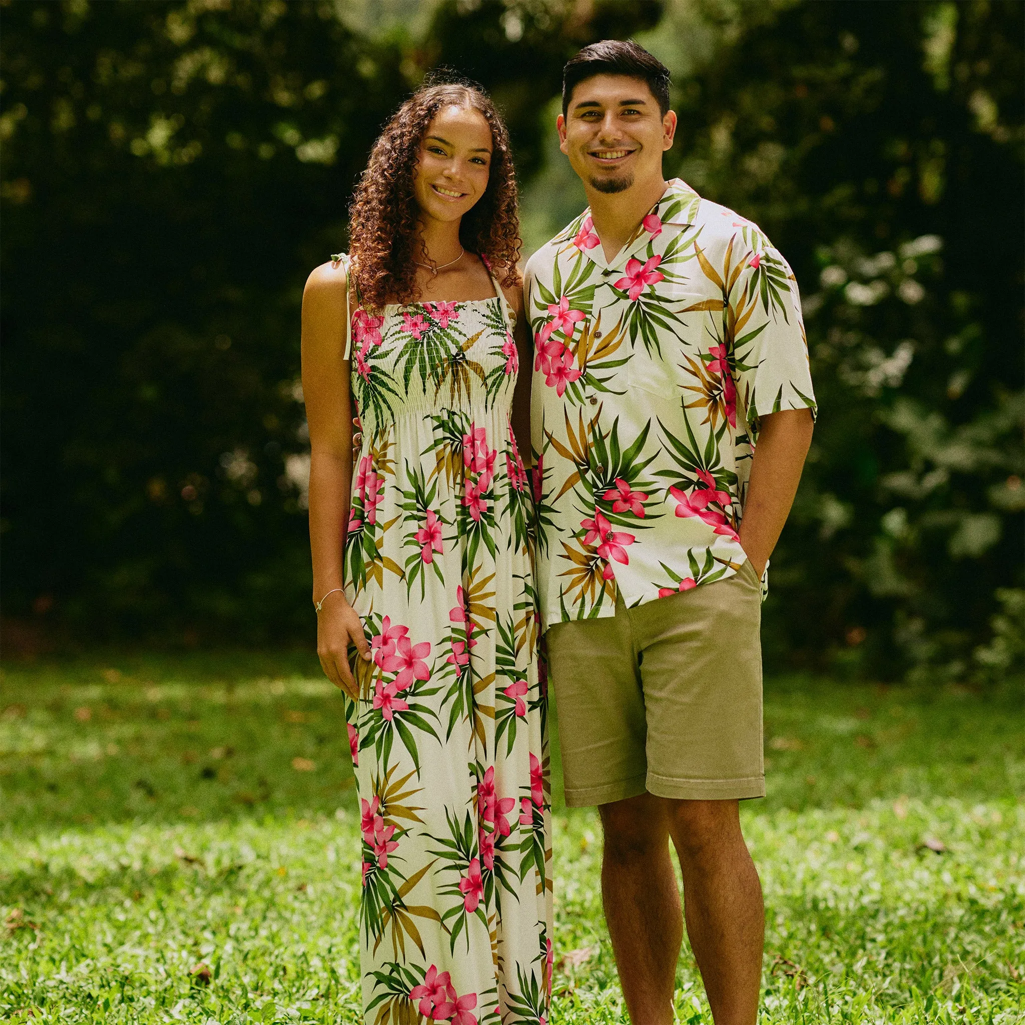 Plumeria Cluster Maxi Dress