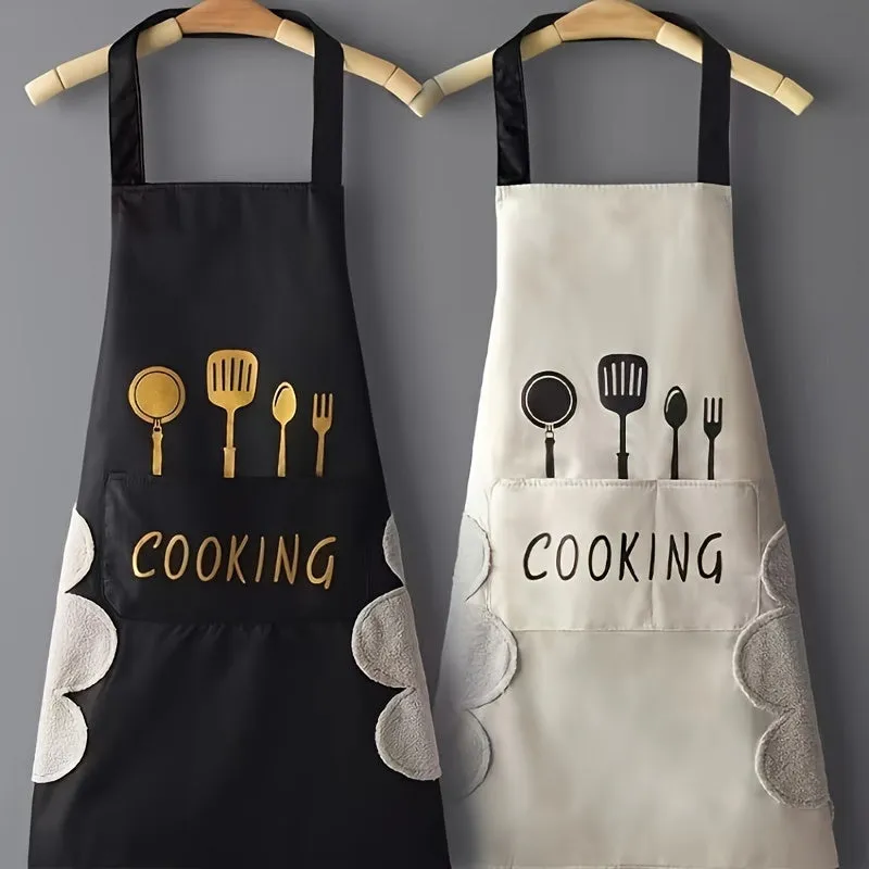 Polyester Apron Stylish Waterproof and Oilproof Kitchen Workwear