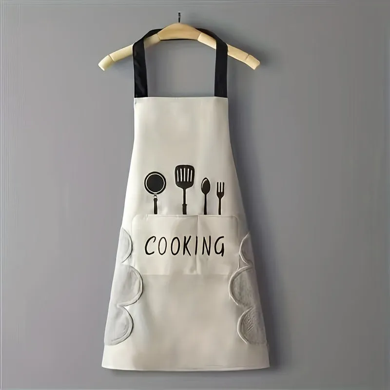 Polyester Apron Stylish Waterproof and Oilproof Kitchen Workwear