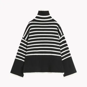 Pre Order:  Classic Turtleneck Striped Sweater