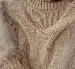 Pre Order:  Faux Fur Turtleneck Knit Sweater