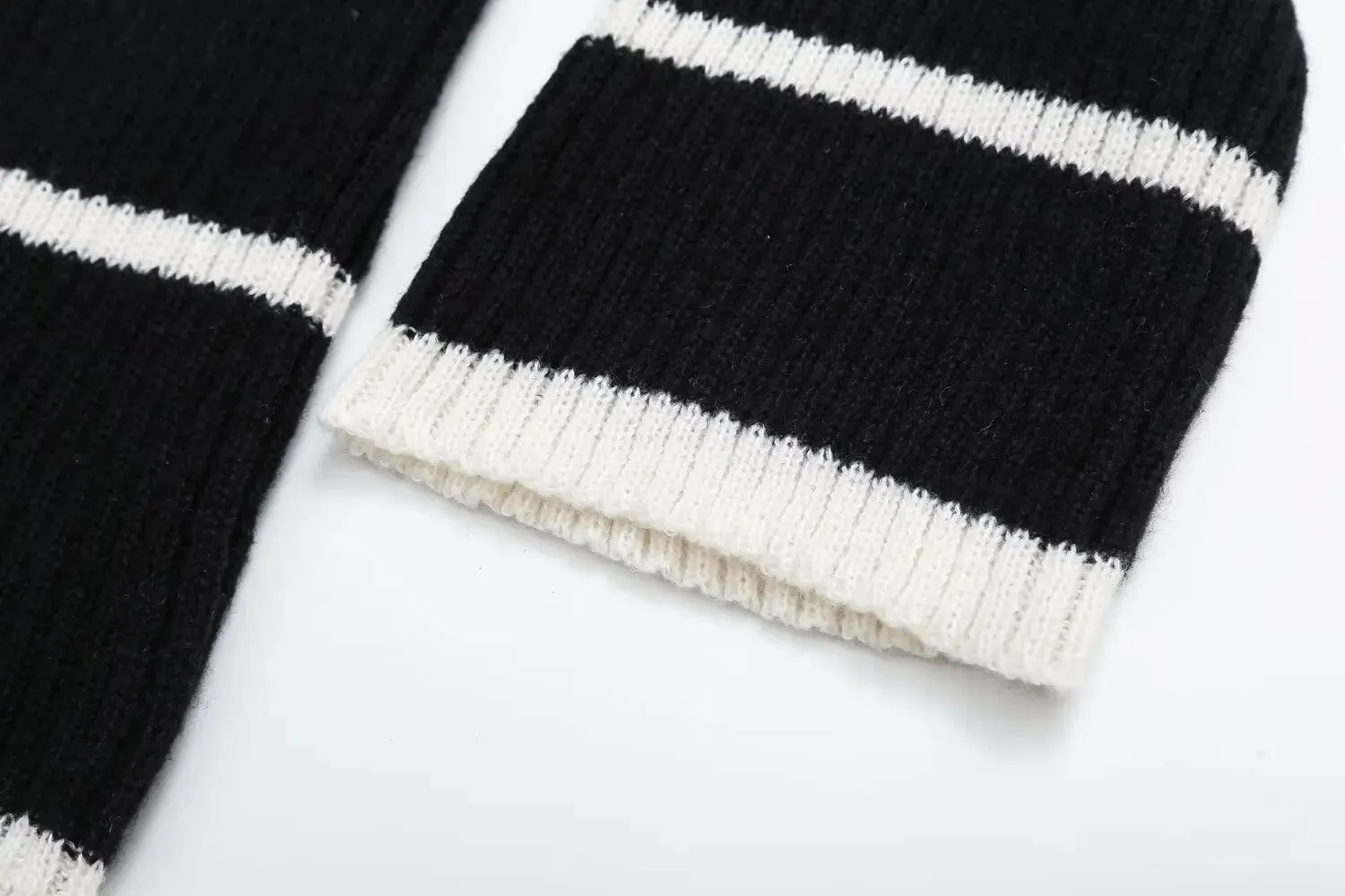 Pre Order:  Striped Turtleneck Knit Sweater