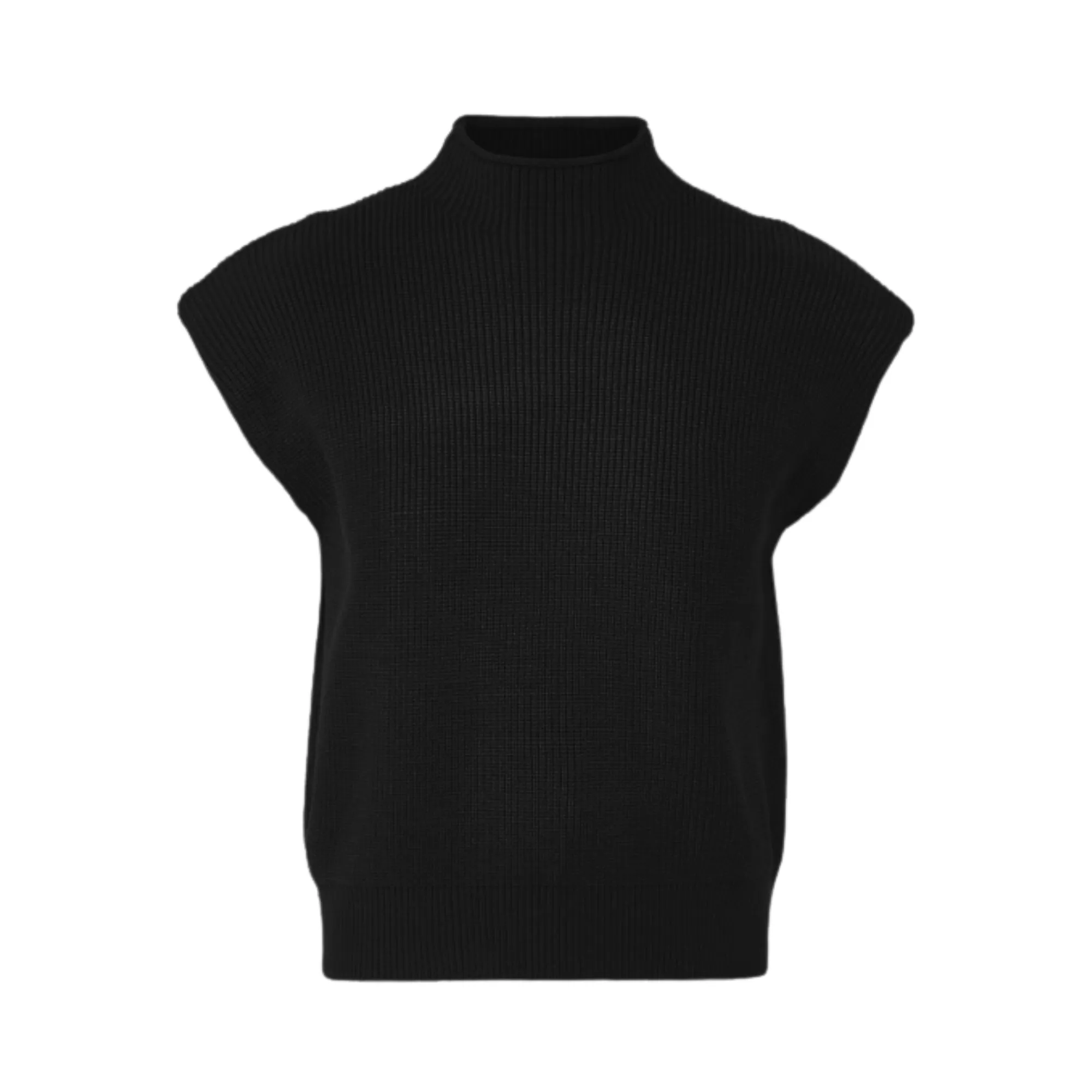 Pre Order:  Turtleneck Sleeveless Knitted Sweater