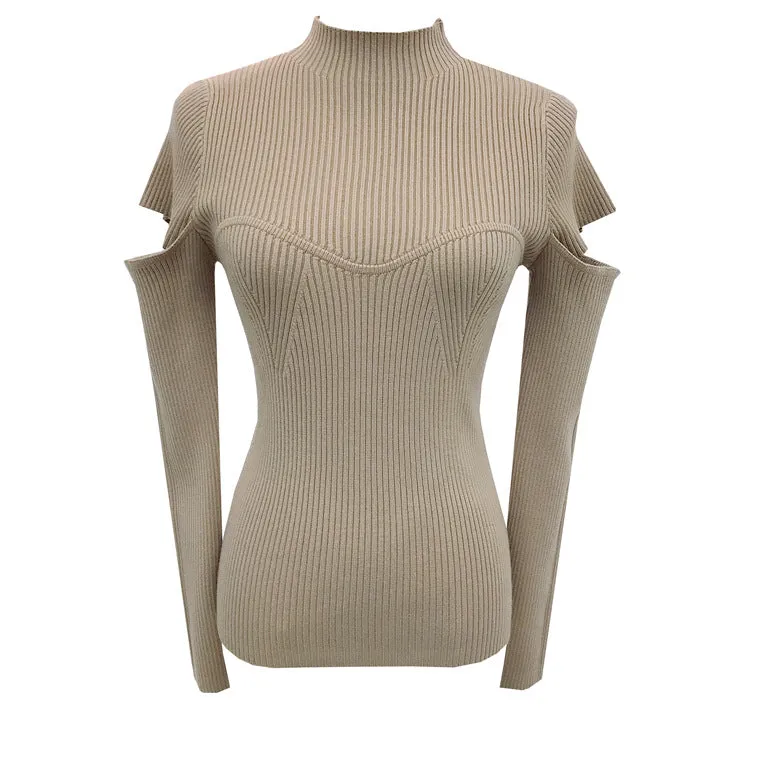 Pre Order:  Vintage Turtleneck Knitted Hollow-Out Sweaters