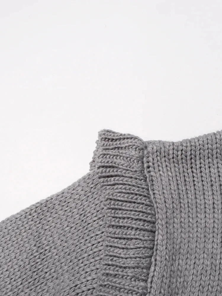 Pre Order:  Winged Sleeves Turtleneck Knit Sweater