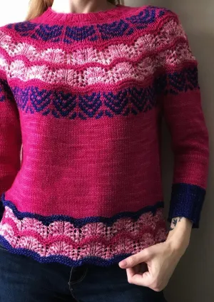 Pretty in pink Pullover | Free knitting Pattern