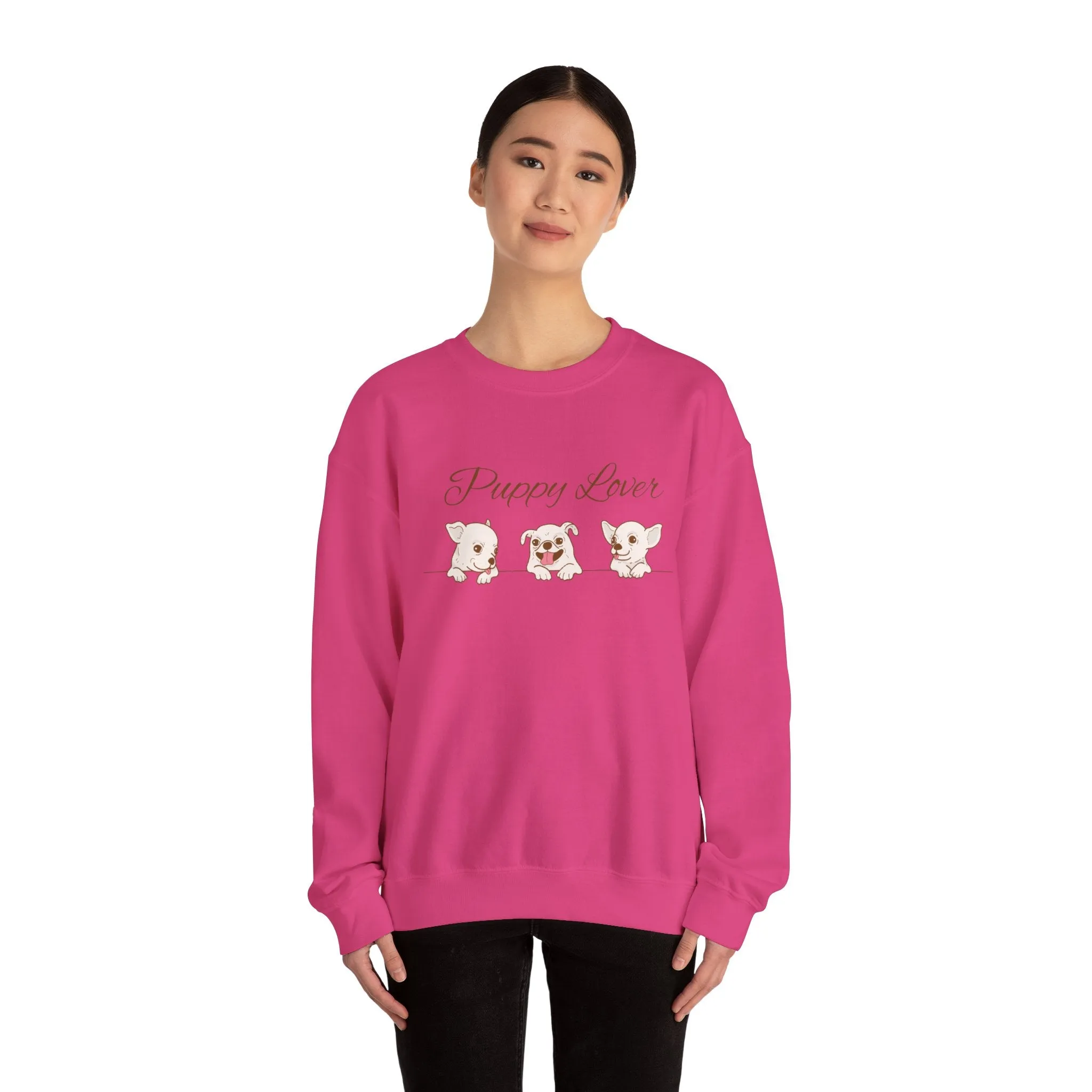 Puppy Lover Sweatshirt Comfy Crewneck for Dog Lovers