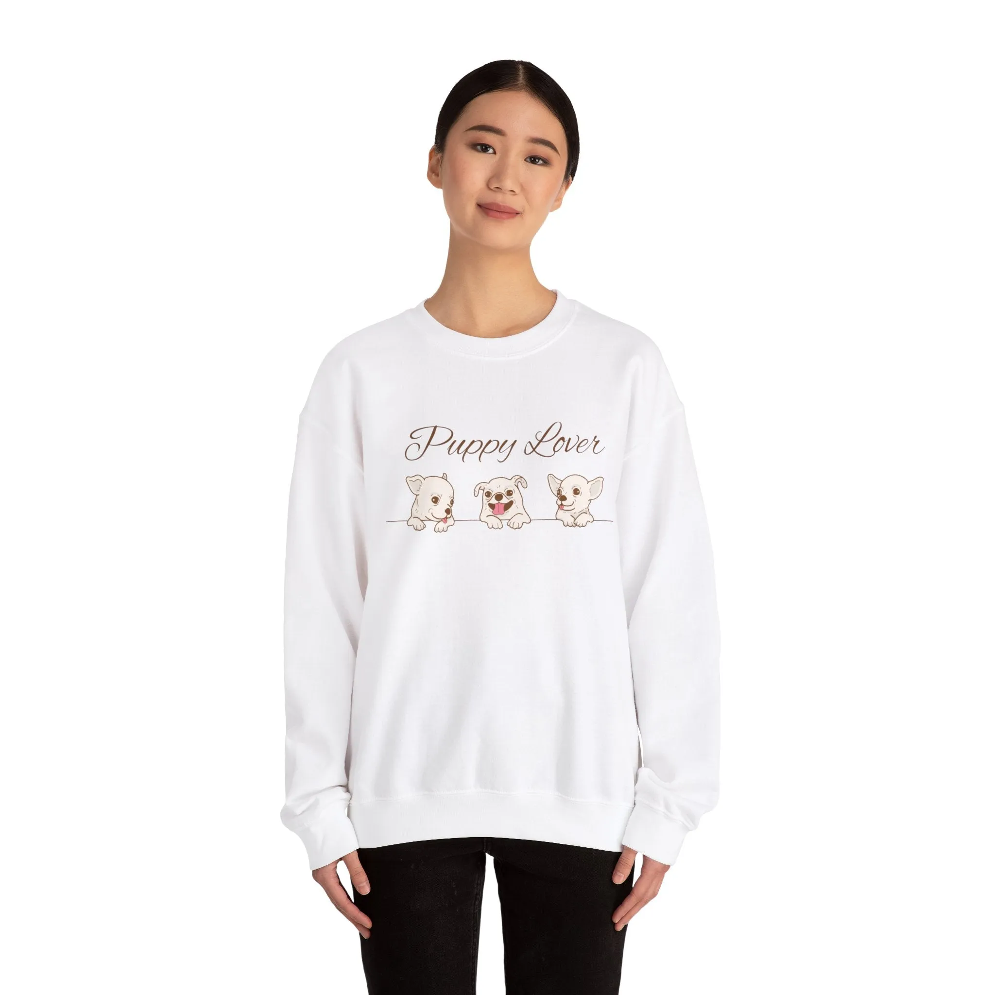 Puppy Lover Sweatshirt Comfy Crewneck for Dog Lovers