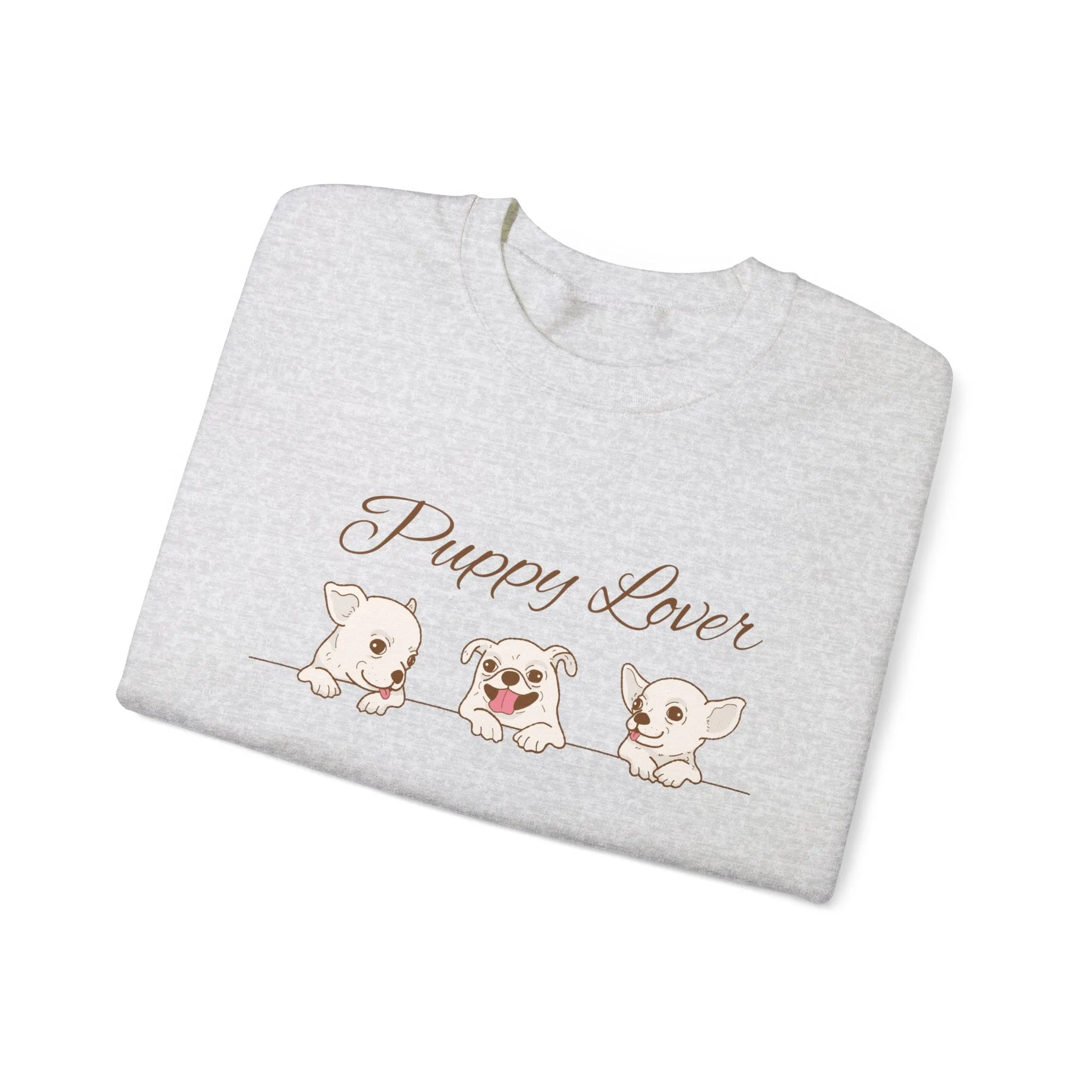 Puppy Lover Sweatshirt Comfy Crewneck for Dog Lovers