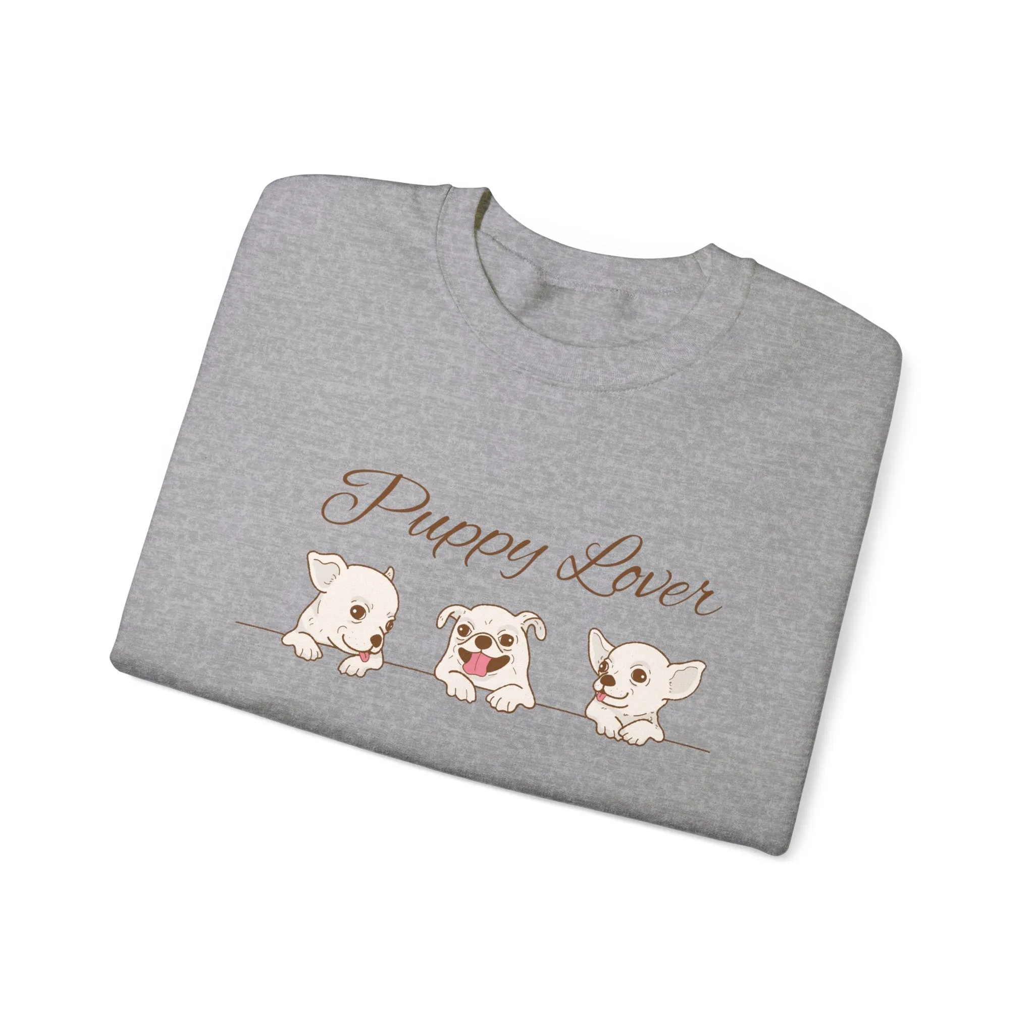 Puppy Lover Sweatshirt Comfy Crewneck for Dog Lovers