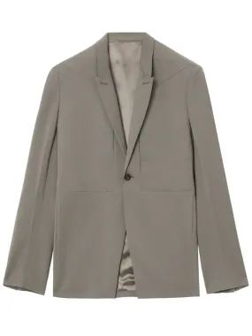 RICK OWENS SINGLE-BREASTED VIRGIN WOOL BLAZER