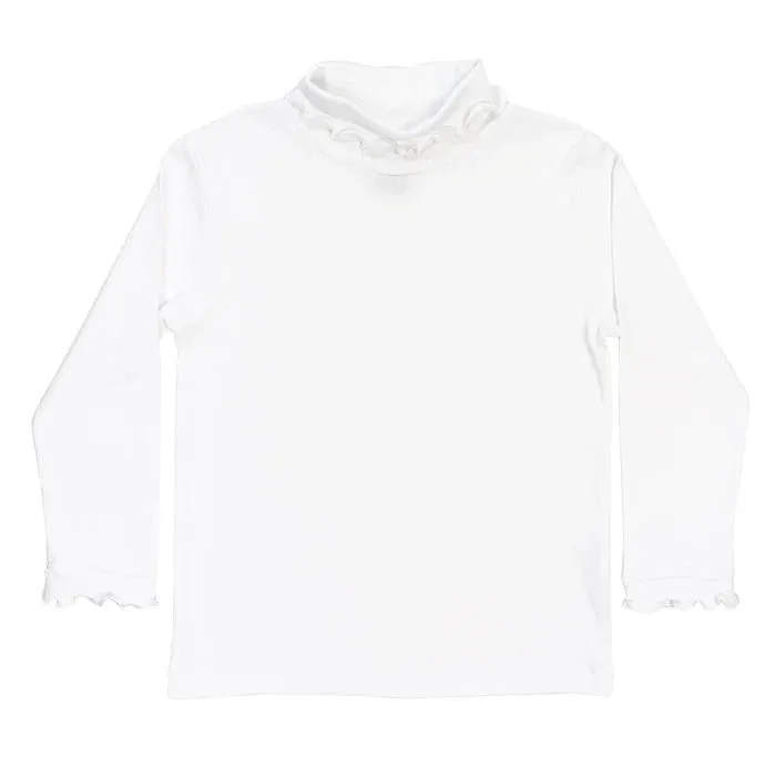 Ruffled Turtle Neck - White