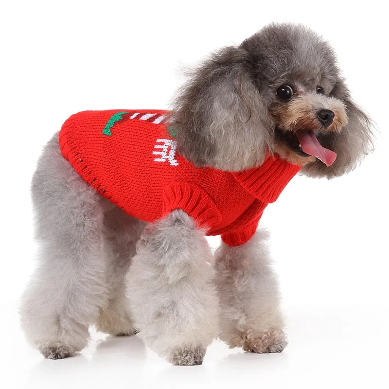 Santa Striped Christmas Pet Sweater