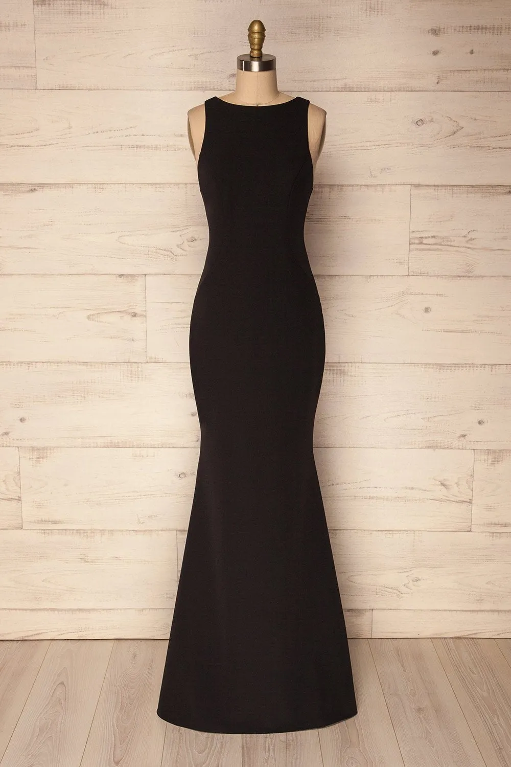 Sanya Black | Backless Mermaid Gown