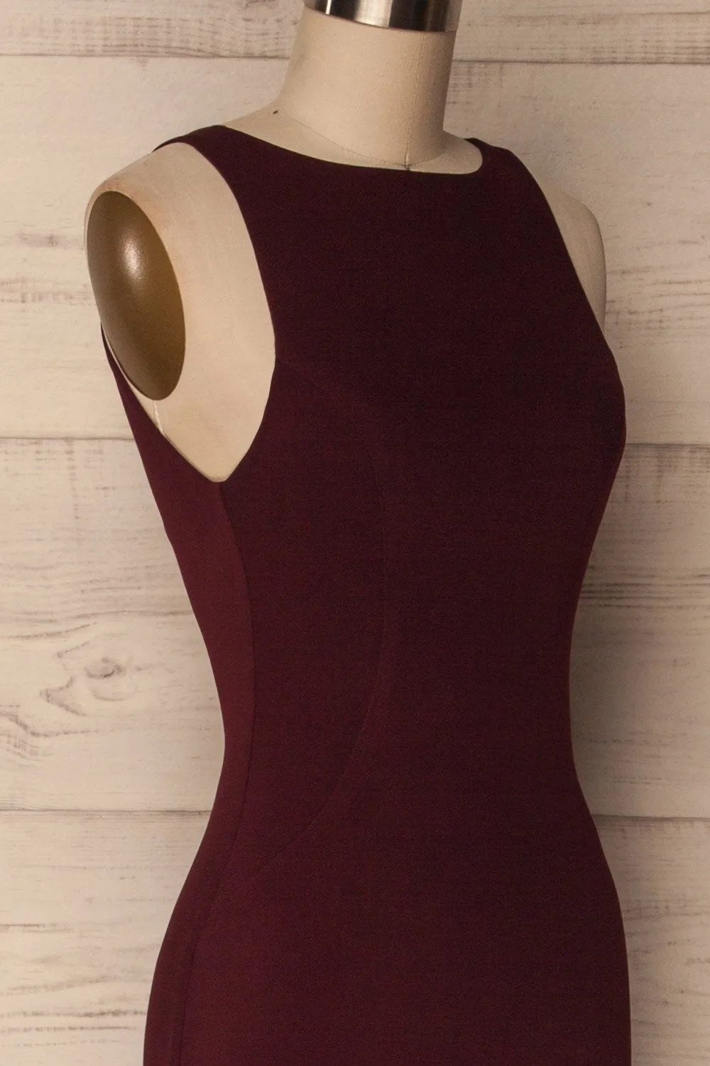 Sanya Burgundy | Backless Mermaid Gown