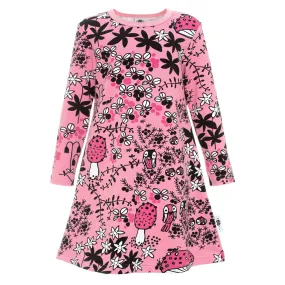 Sara sweatshirt dress- pink mosspath