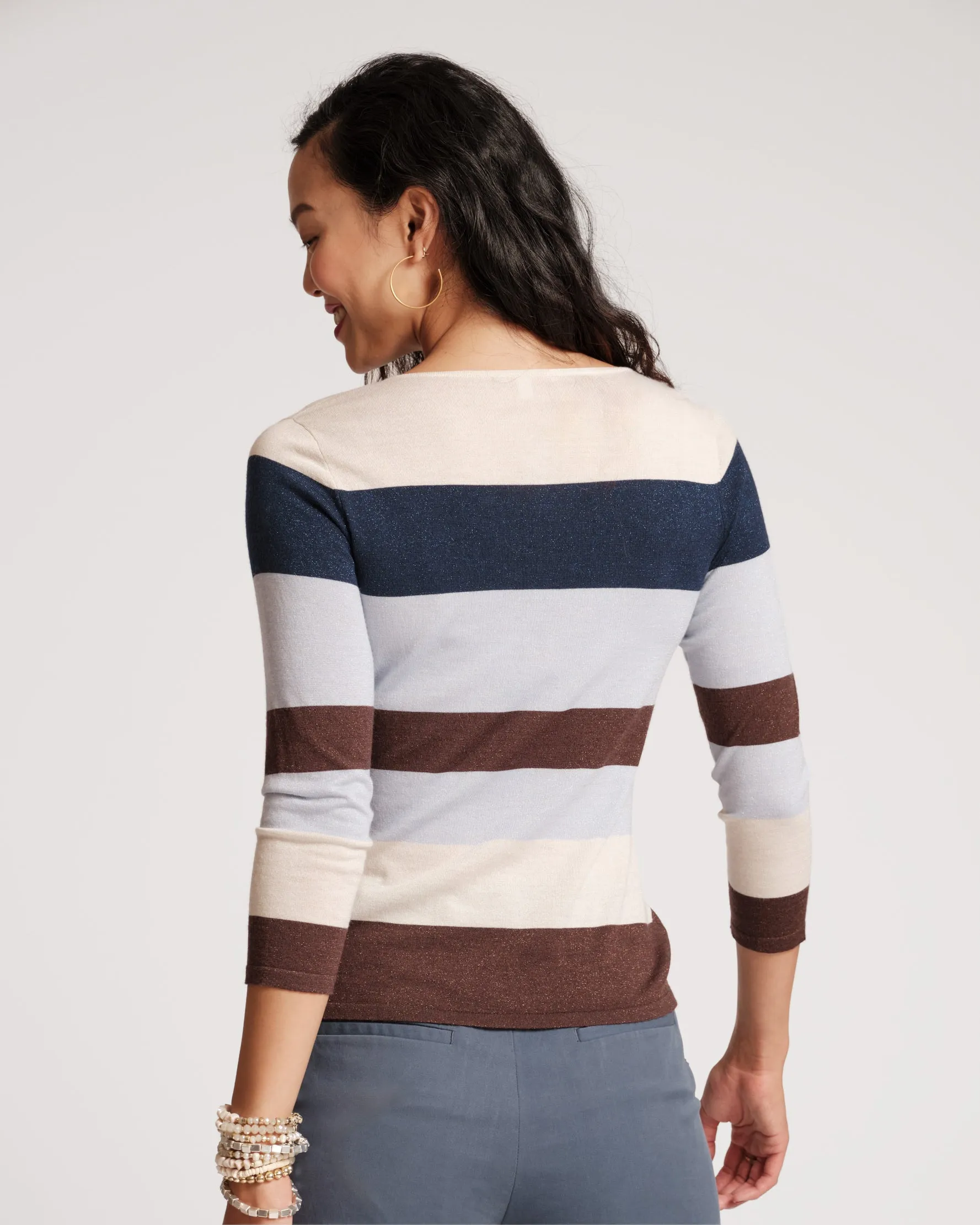 Saylor Striped Top Knit Multi