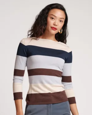 Saylor Striped Top Knit Multi