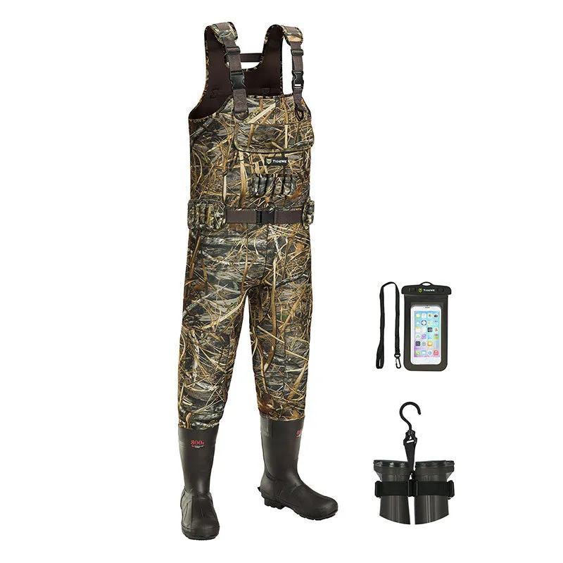 Seeker Insulated Duck Waterfowl Hunting 800 Gram 3M Thinsulate Neoprene Chest Waders