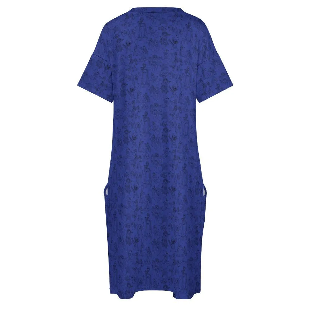 Sketches Women's V-neck Loose Dress With Pockets