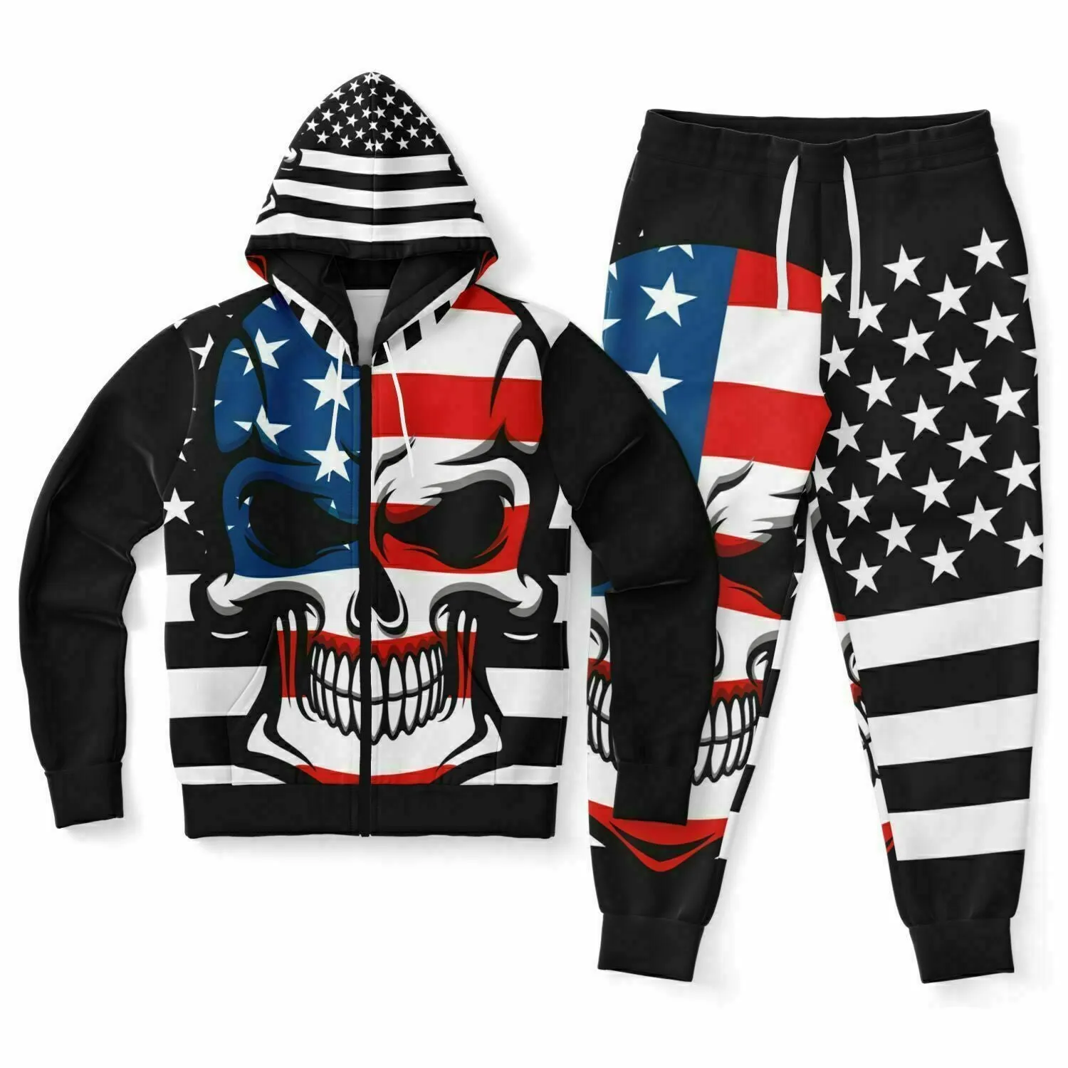 Skull Flag Men's Premium Fashion Ziphoodie & Jogger