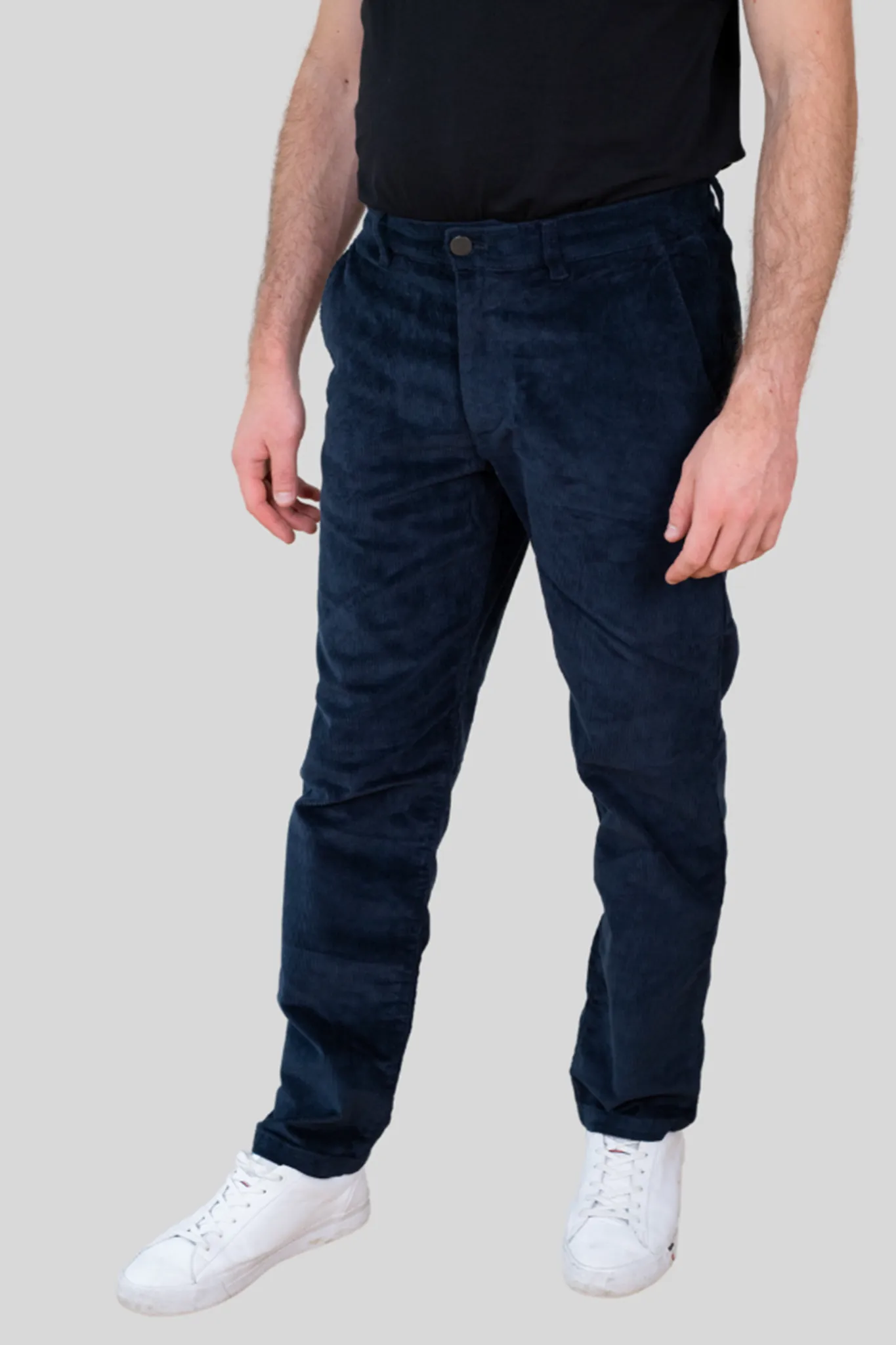 Straight Stroke Cord Trousers - Dark Sapphire