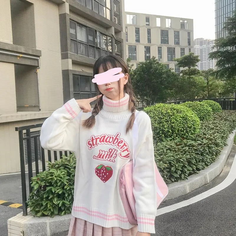 Strawberry Milk Knit Sweater